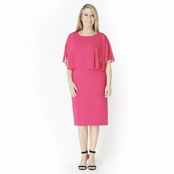 connected apparel pink dress Connected Apparel Dress